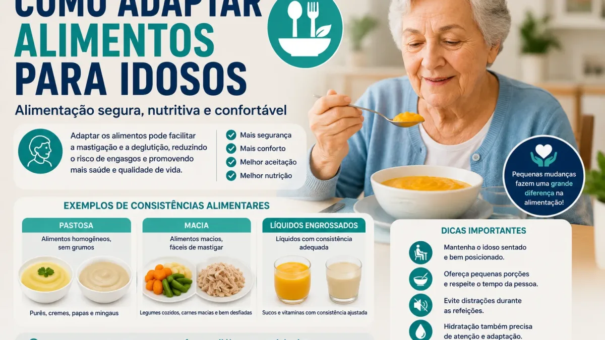 Como adaptar alimentos para idosos com disfagia