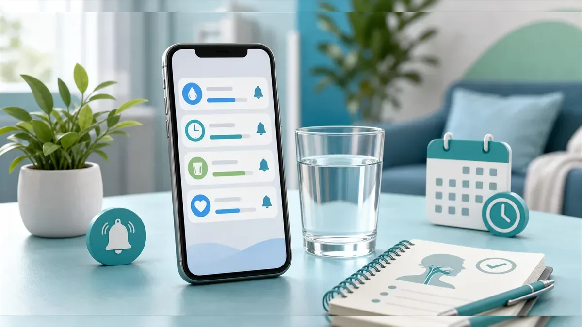 Lembretes digitais para controlar ingestão de líquidos