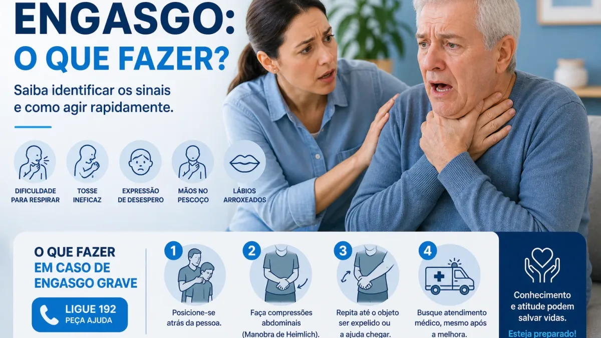 Sinais de engasgo e primeiros cuidados em pessoas com disfagia