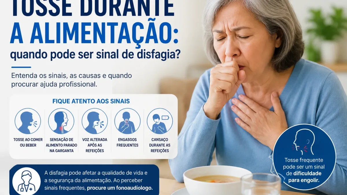 Tosse durante alimentação e sinais de disfagia